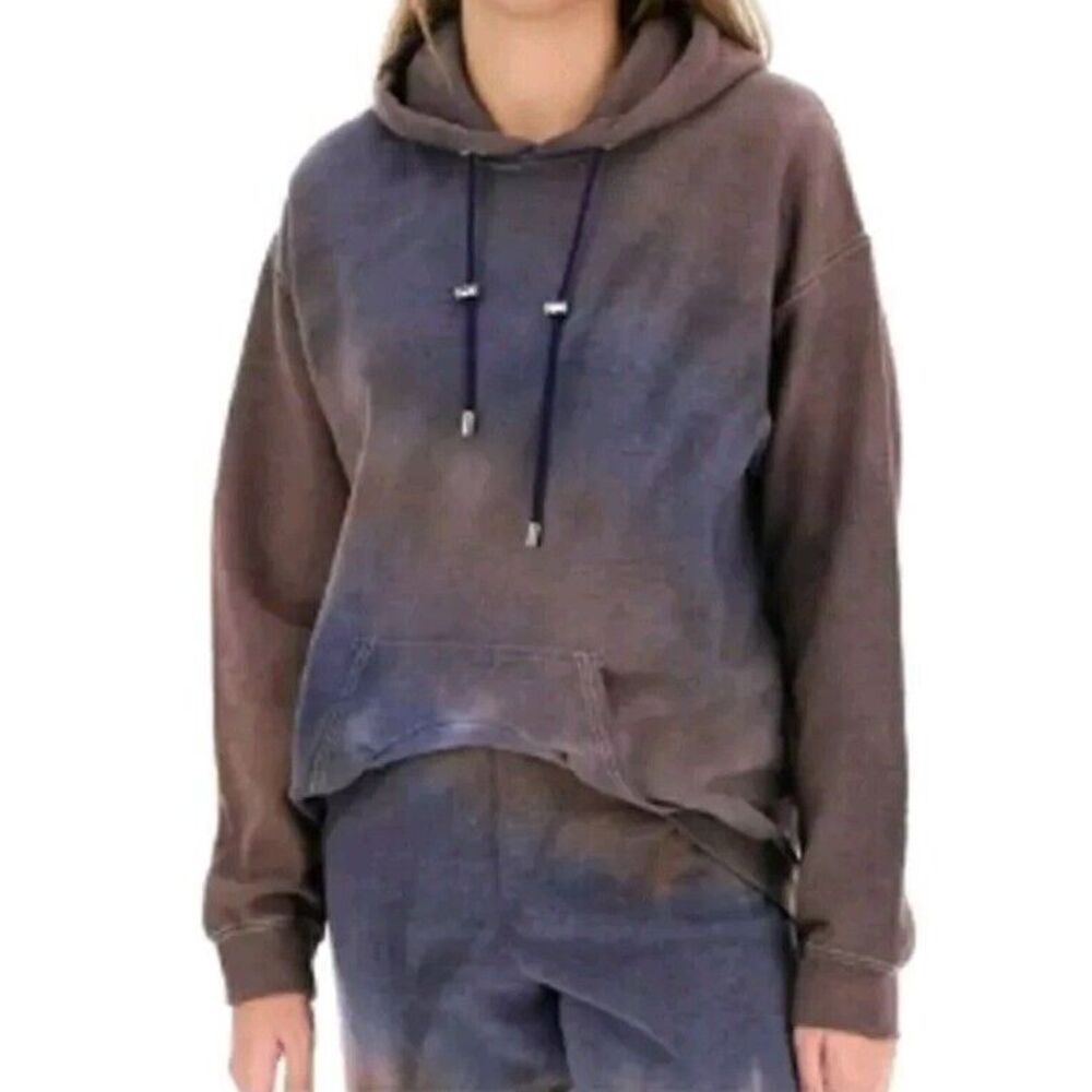 Collina Strada Sweatsuit Set‎ Size XS Chocolate Oversized Wave Hem Tie Dye